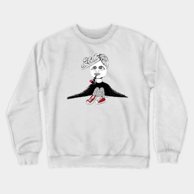 Licorice Kid Crewneck Sweatshirt by msmart